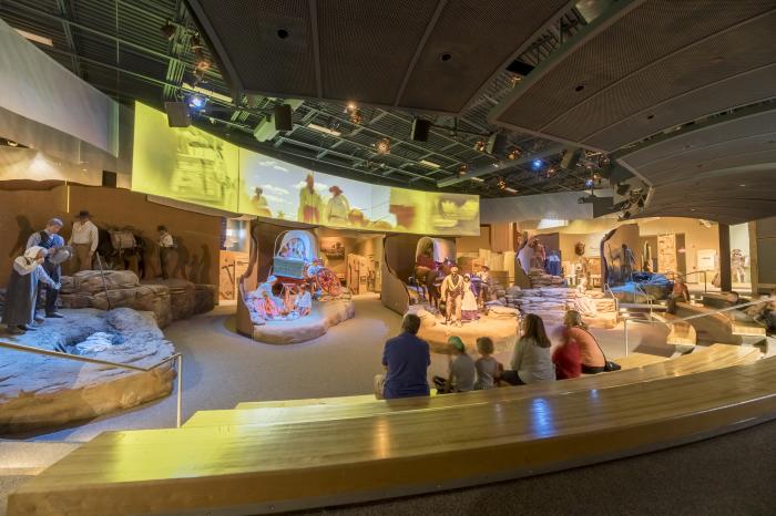 People Enjoying The Historic Trails Center In Casper, WY