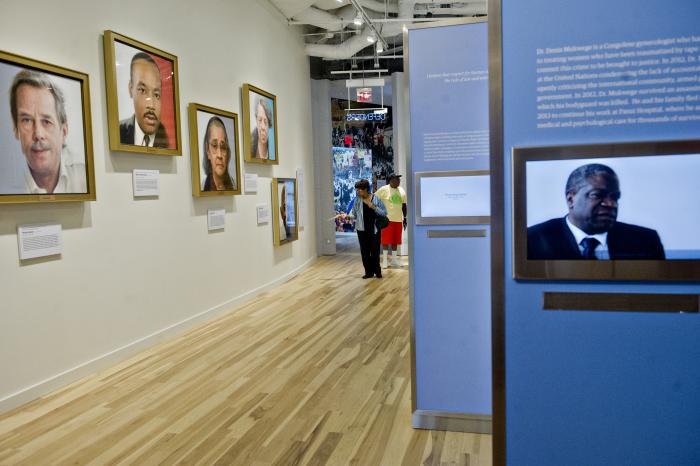 Interior museum display at Center for Civil and Human Rights in Atlanta