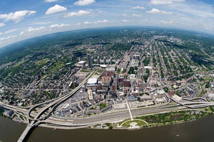 Aerial view of Albany
