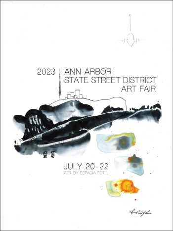 Ann Arbor State Street Art Fair Poster by Espacia Fotiu 2023
