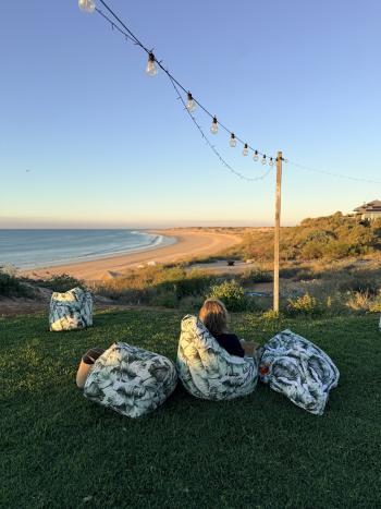 Eco Beach Happy Hour on beanbags