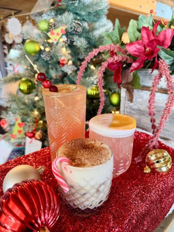 Three cocktails at Funky Pelican.