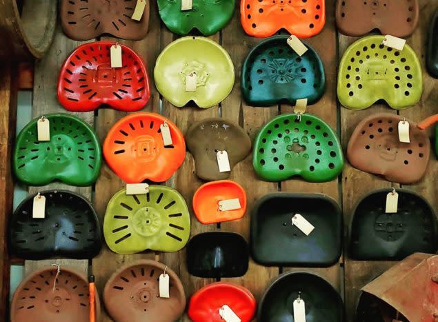 Tractor seats at Tiller's International Farming Museum