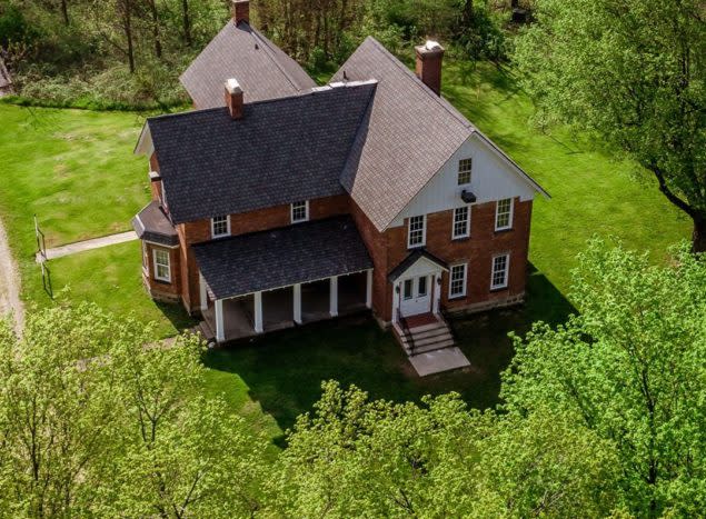 Aerial view of the historic Drake House