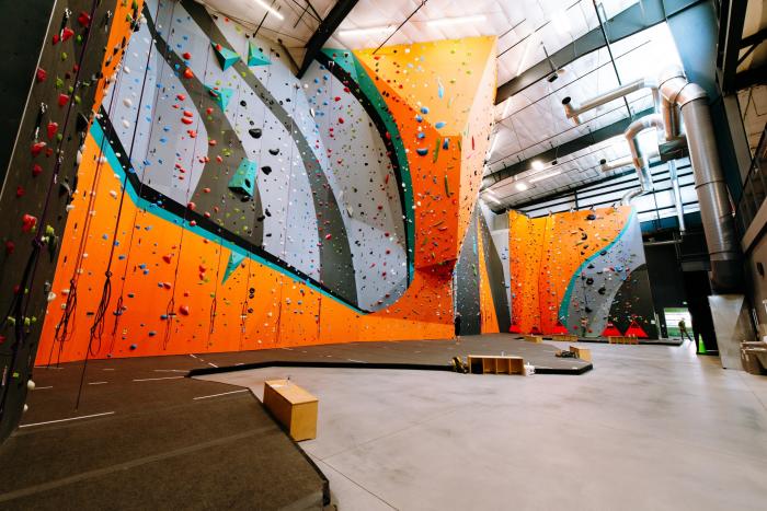 A look at the sport climbing room at Stone Age Climbing Gym Midtown