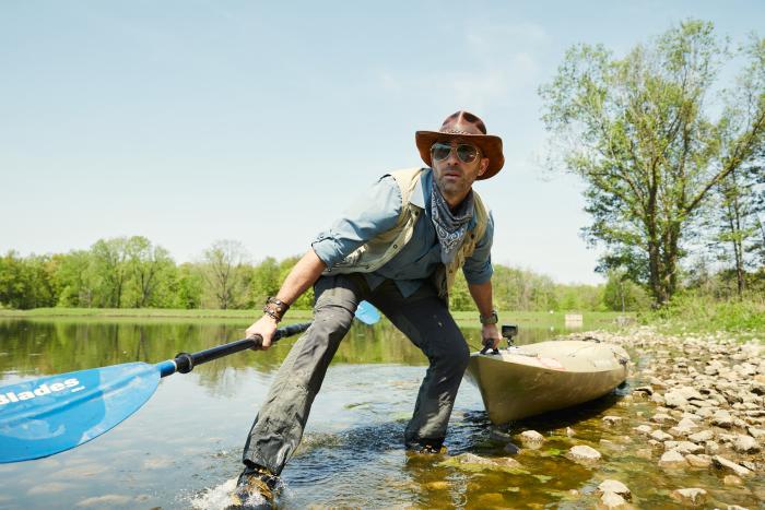 Coyote Peterson looking out for wild animals