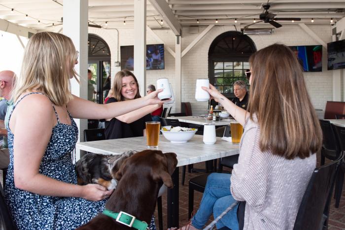 Vintage Pizzeria  Girls Cheers Dogs