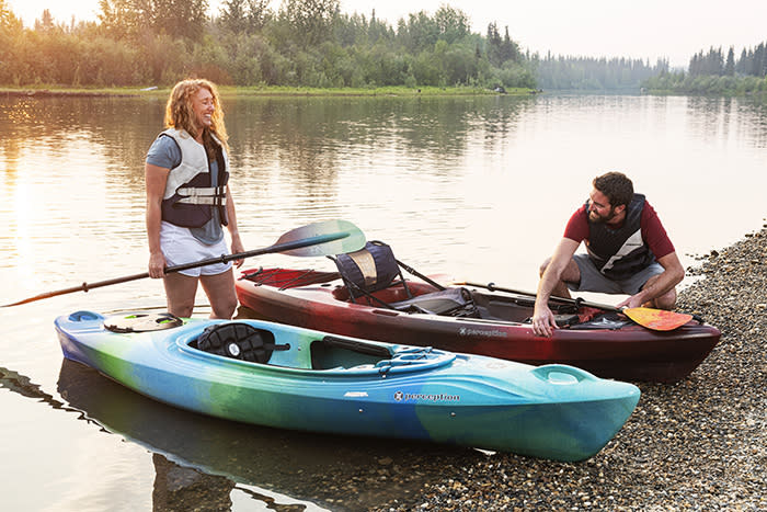 Kayaking on Chena River - Midnight Sun