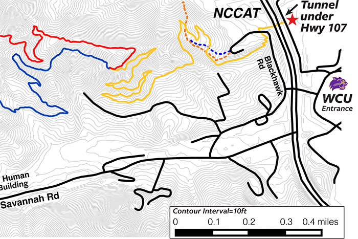 wcu trail map
