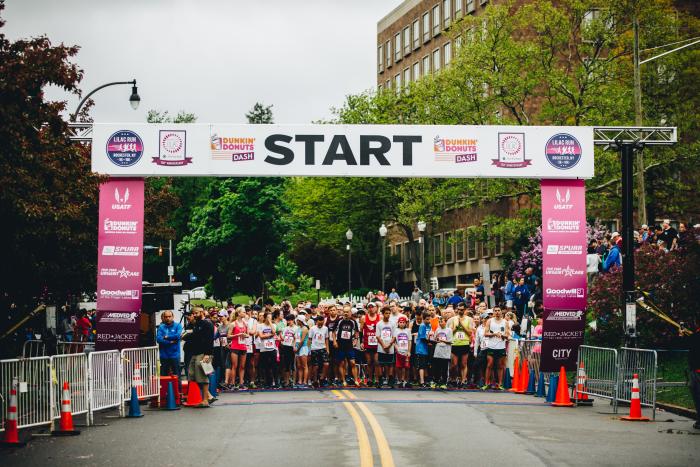 Starting line of the Lilac 5K Run at the Rochester Lilac Festival