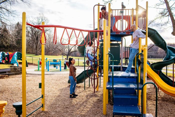 Levings Park playground in Rockford, IL