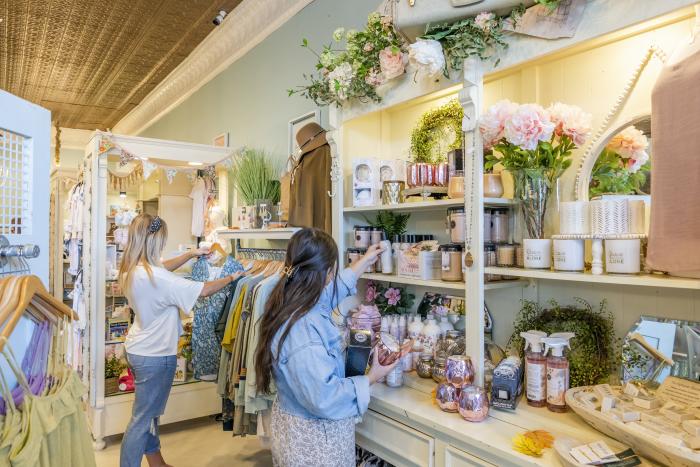 Two women shopping