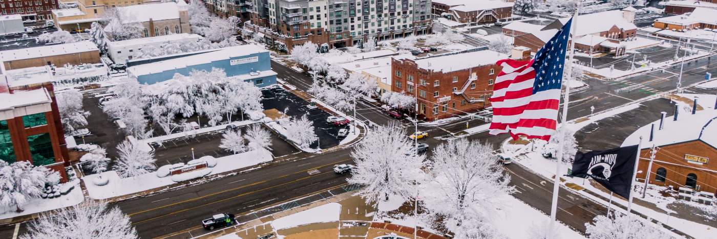 Snowy Downtown Huntsville