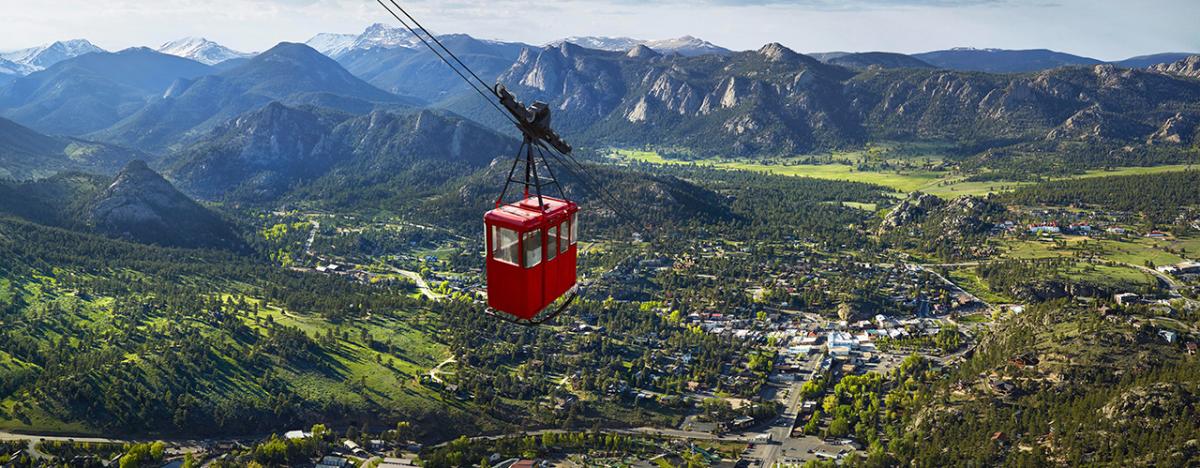 An incredible view at Estes Park Aerial Tramway