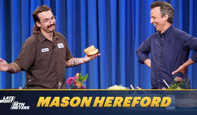 Chef Mason Hereford on Late Night with Seth Meyers | Elevated Bologna Sandwich  | 2022