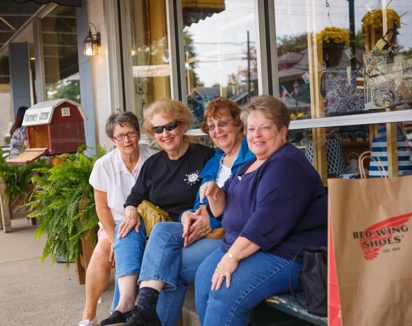 Women on a bench