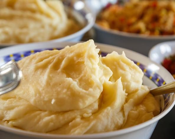 big bowl of mashed potatoes Amish style
