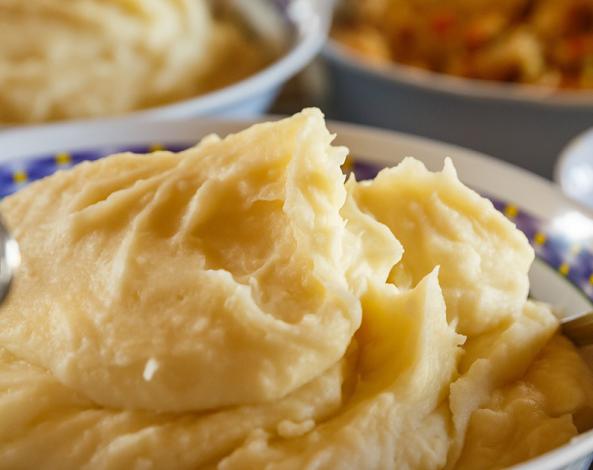 big bowl of mashed potatoes Amish style