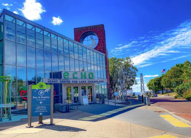 Exterior view of ECHO Leahy Center for Eco-frieindly corporate events
