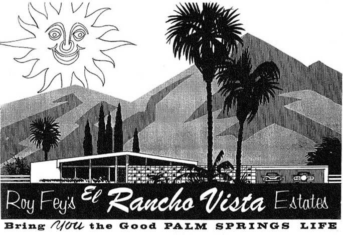 Original ad for the El Rancho Vista Estates in Palm Springs
