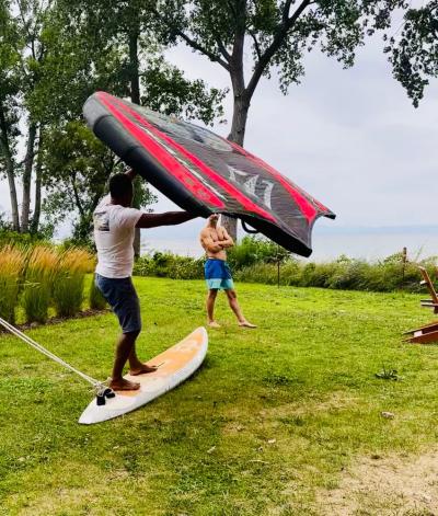 Winging at Burlington Surf Club
