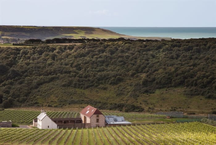 Rathfinny Flint Barns with views of South Downs and the English Channel