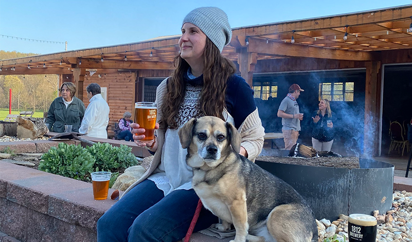 Dog-and-Human-with-Beer-at-1812-Brewery-Cumberland-MD
