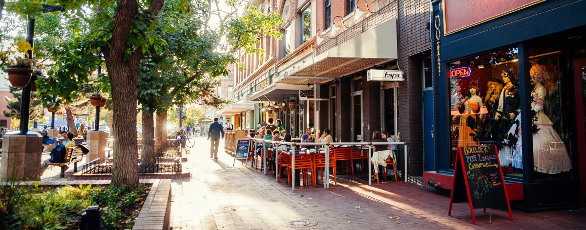 Pearl Street Mall in Sunlight