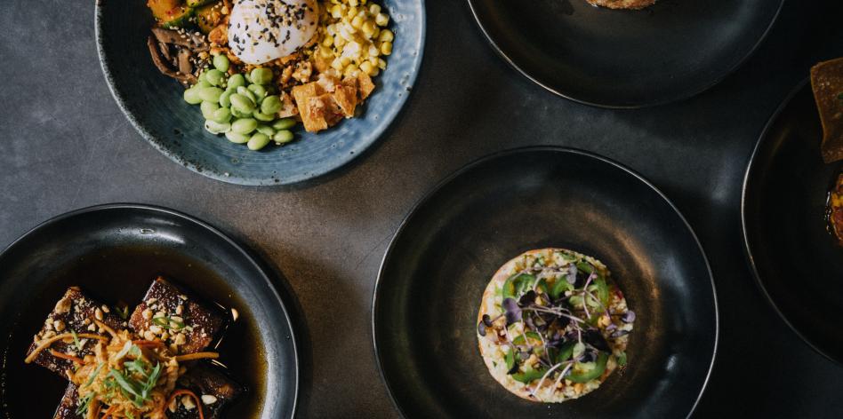 Noble Rice plates of food