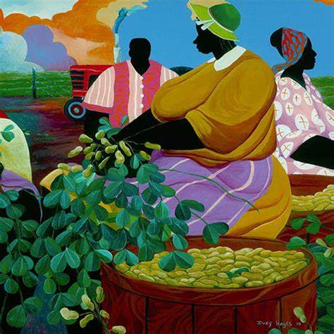 Poplar Grove Ivey Hayes’s “Peanut Harvest”  painting image
