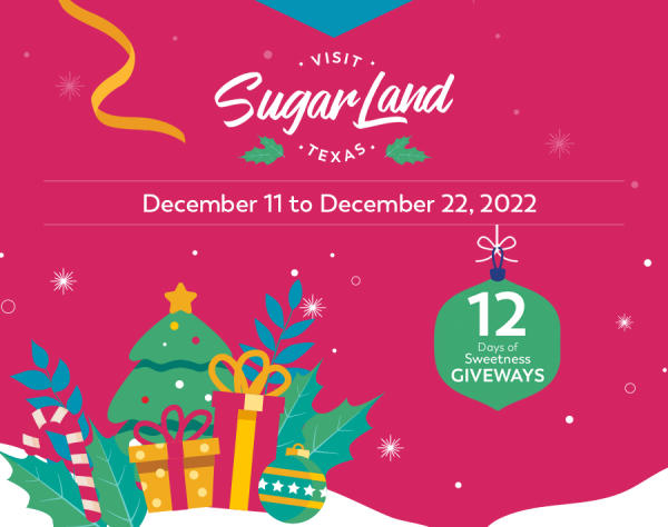 pink banner with ornaments