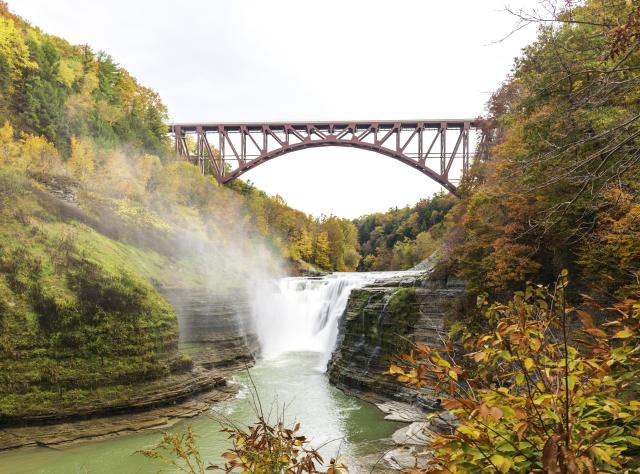 Letchworth State Park view of fall foliage