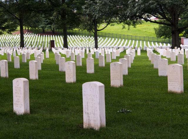 Tombstones at the Woodlawn National Cemetery