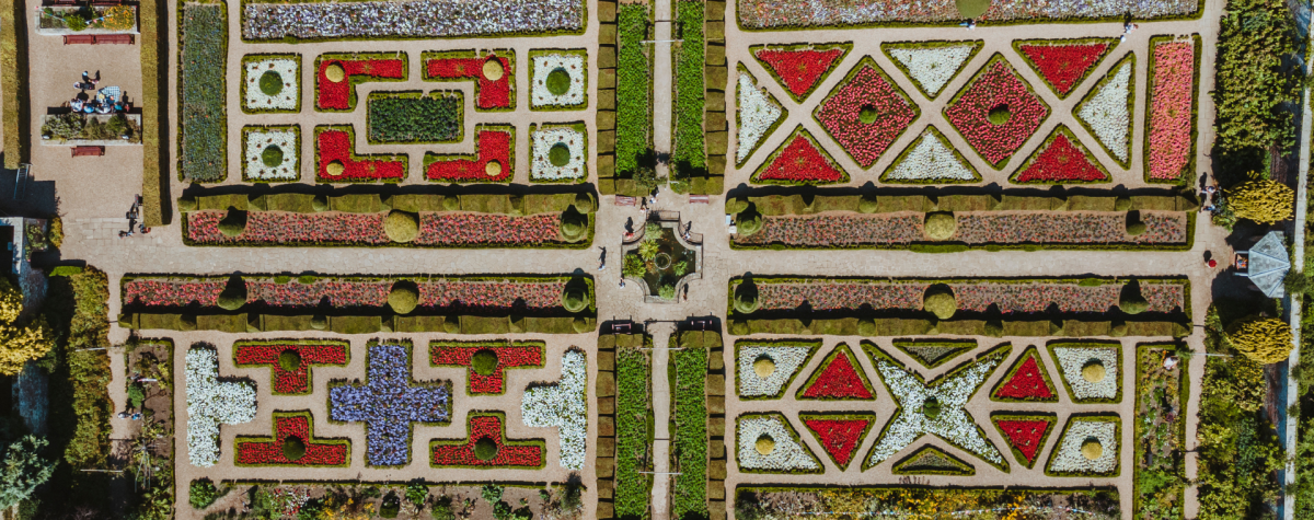 An aerial view of the gardens at Sewerby Hall in Bridlington