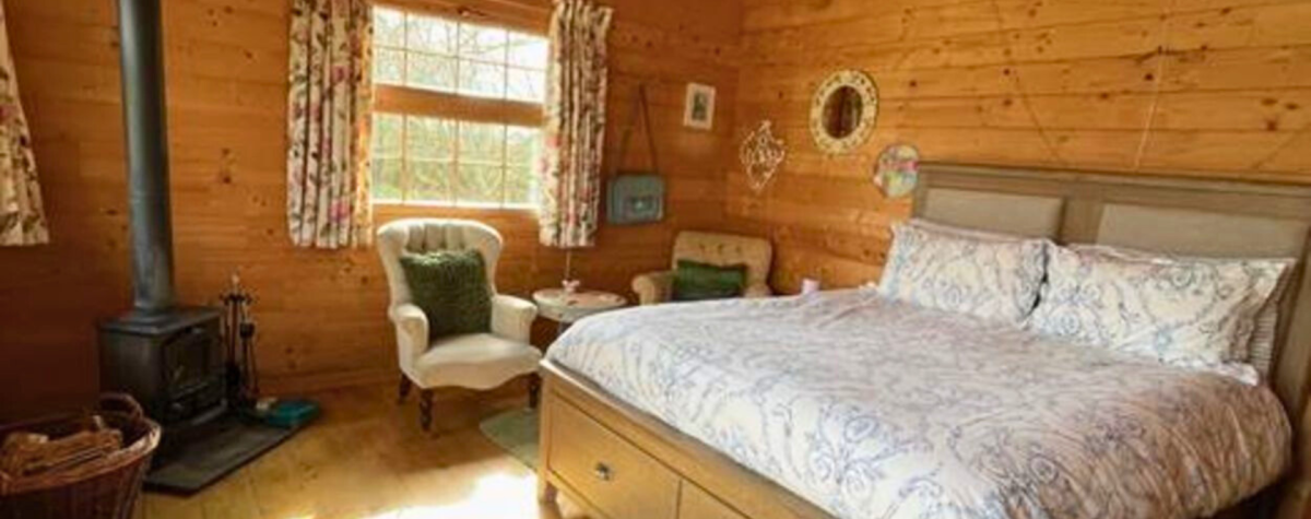 One of the bedrooms at Acorn Glade Glamping