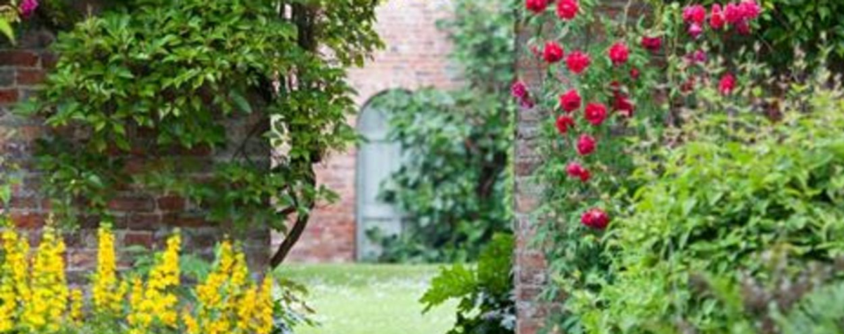 The gardens in bloom at Saltmarshe Hall in East Yorkshire