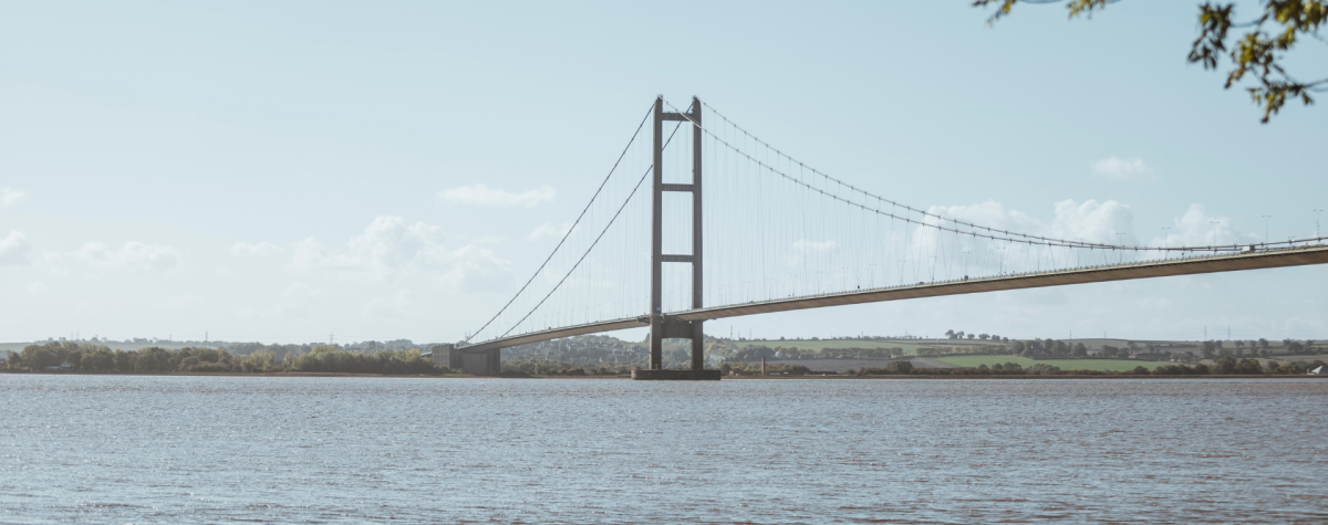 The Humber Estuary with the mighty Humber Bridgge