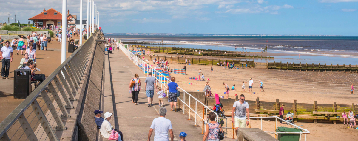 Hornsea beach and promenade