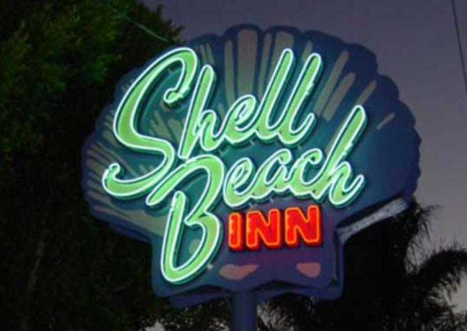 Shell Beach Inn Sign