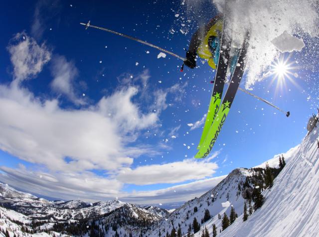 Skier Catching Air at Alta