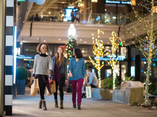 Friends shopping at City Creek Center in Downtown Salt Lake