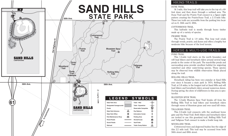 Sand Hills State Park Map