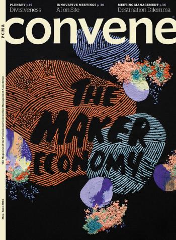 PCMA Convene Magazine May/June 2024 cover titled "The Maker Economy"