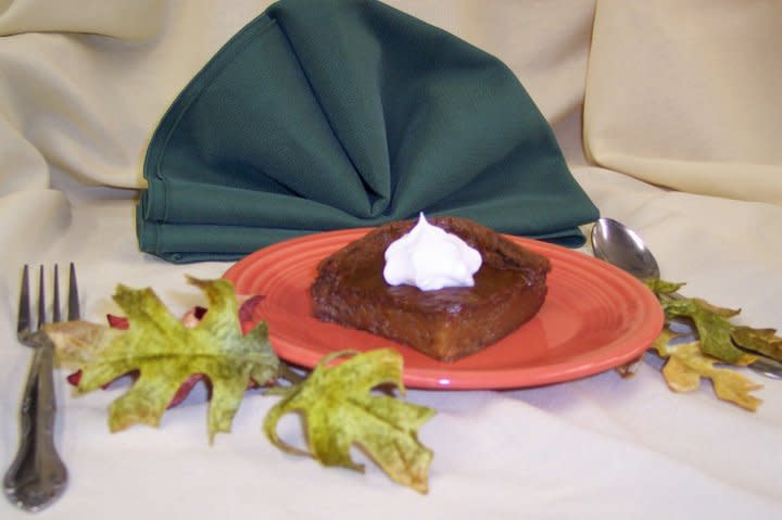persimmon pudding dessert at Spring Mill State Park Inn