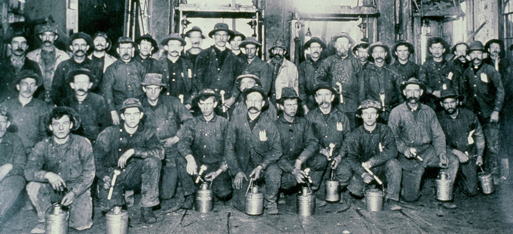 Group of silver miners in Park City