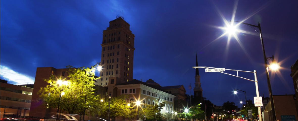 Street View of Elizabeth NJ at Night
