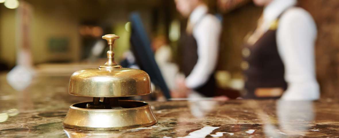 A concierge bell at a hotel in Elizabeth, NJ