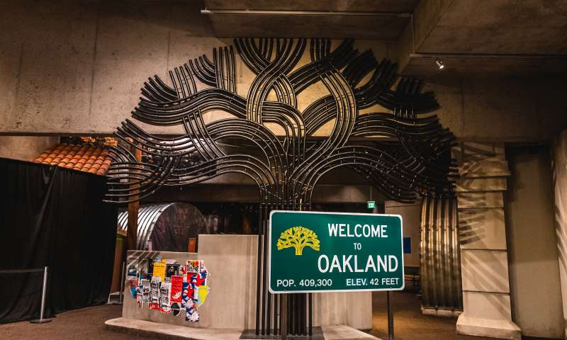 Welcome to Oakland Sign exhibit at Oakland Museum of California