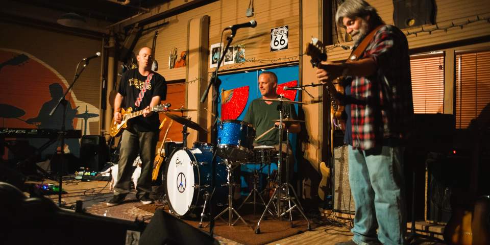 Tom Skinner with the Mike McClure Band at the Blue Door in 2012