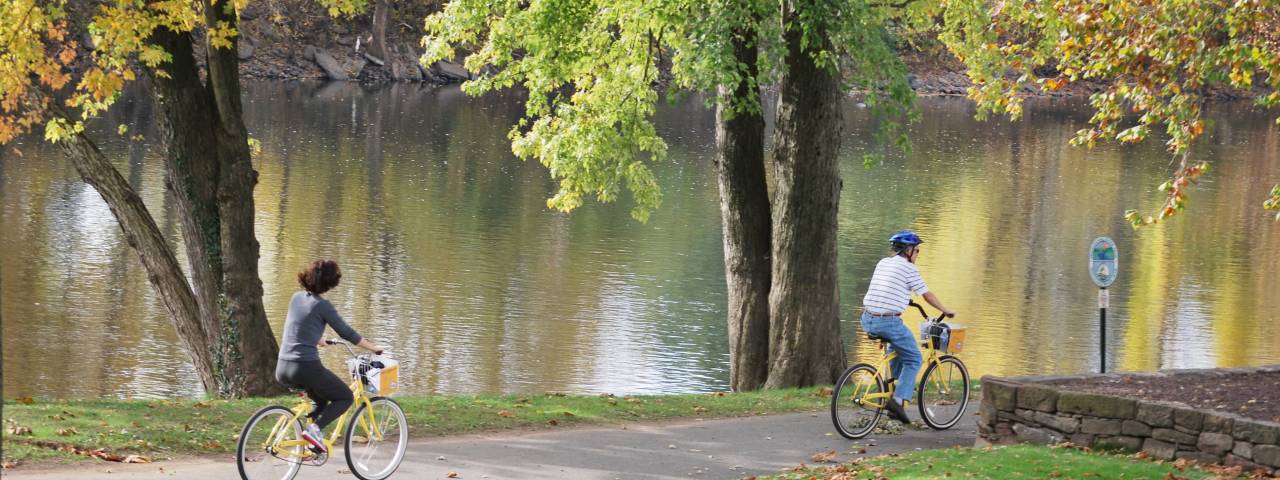 Schuylkill River Trail Biking in Fall